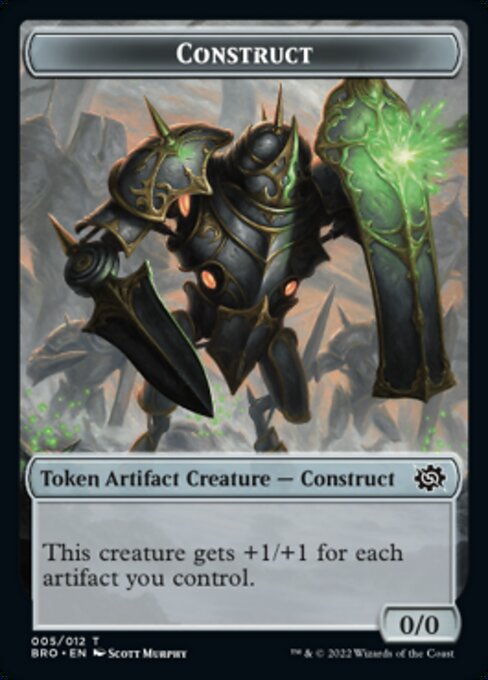 Powerstone // Construct (005) Double-Sided Token [The Brothers' War Tokens] 