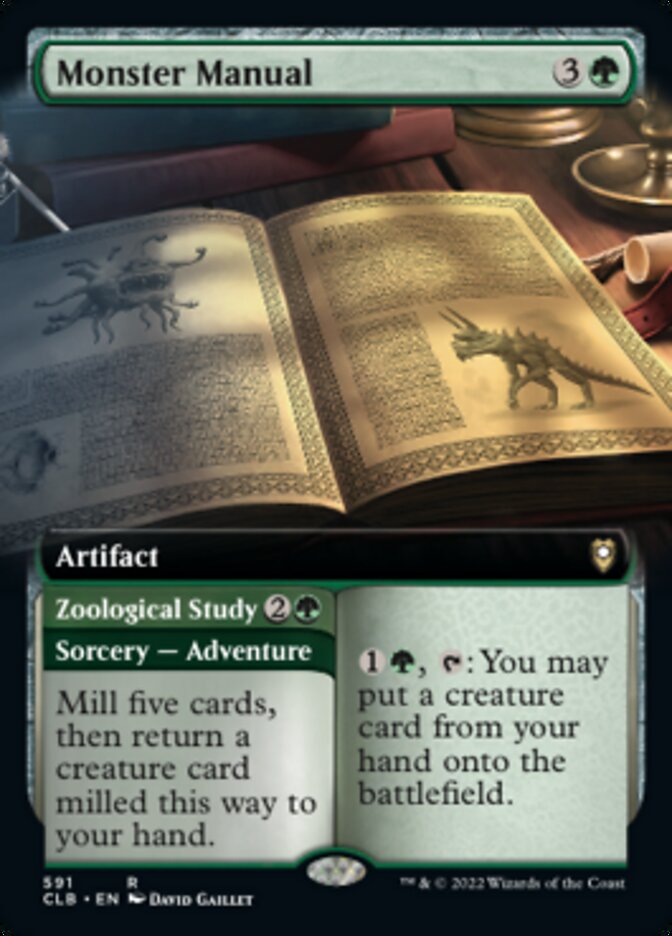 Monster Manual // Zoological Study (Extended Art) [Commander Legends: Battle for Baldur's Gate] 