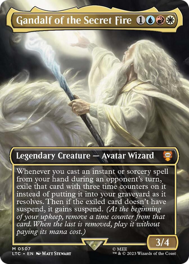 Gandalf of the Secret Fire (Borderless) [The Lord of the Rings: Tales of Middle-Earth Commander] 