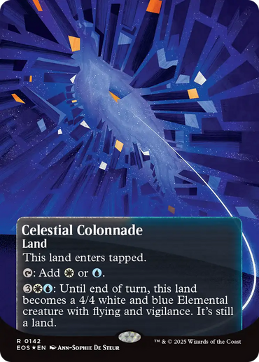 Celestial Colonnade (0142) (Borderless) (Galaxy Foil) [Edge of Eternities: Stellar Sights]