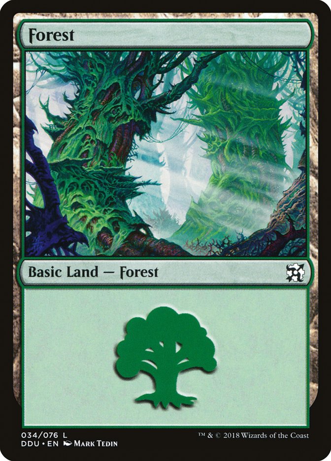 Forest (34) [Duel Decks: Elves vs. Inventors] 