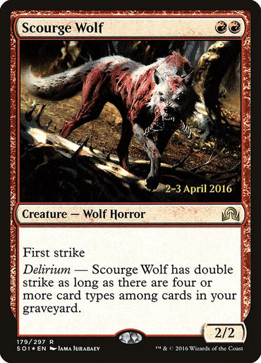 Scourge Wolf [Shadows over Innistrad Prerelease Promos] 