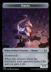 Rebel // Drone Double-Sided Token [Phyrexia: All Will Be One Tokens] 