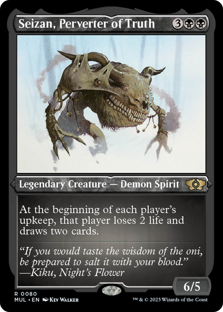 Seizan, Perverter of Truth (Foil Etched) [Multiverse Legends] 