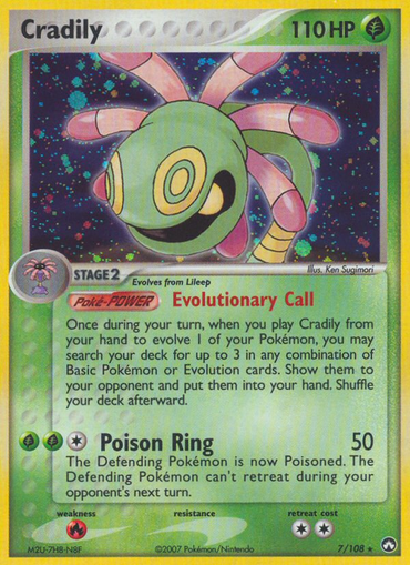 Cradily (7/108) [EX: Power Keepers] 