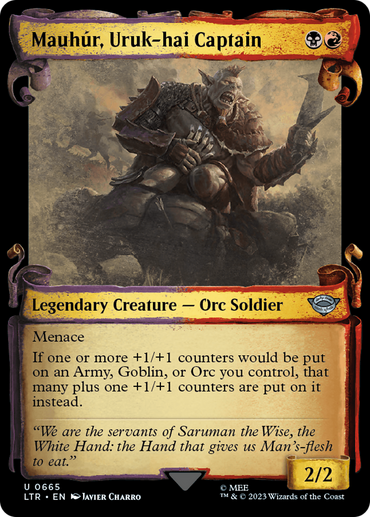 Mauhur, Uruk-hai Captain [The Lord of the Rings: Tales of Middle-Earth Showcase Scrolls] 