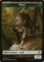 Wolf // Zombie Double-Sided Token [Dungeons &amp; Dragons: Adventures in the Forgotten Realms Tokens] 
