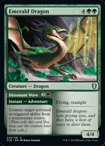 Emerald Dragon // Dissonant Wave [Commander Legends: Battle for Baldur's Gate] 