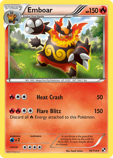 Emboar (19/114) [Black &amp; White: Base Set] 