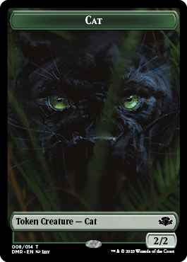 Goblin // Cat (008) Double-Sided Token [Dominaria Remastered Tokens] 