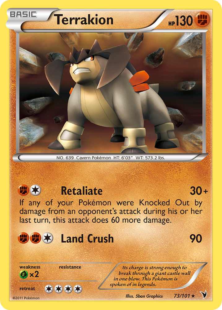 Terrakion (73/101) [Black &amp; White: Noble Victories] 
