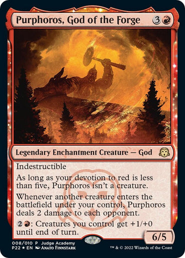 Purphoros, God of the Forge [Judge Gift Cards 2022] 