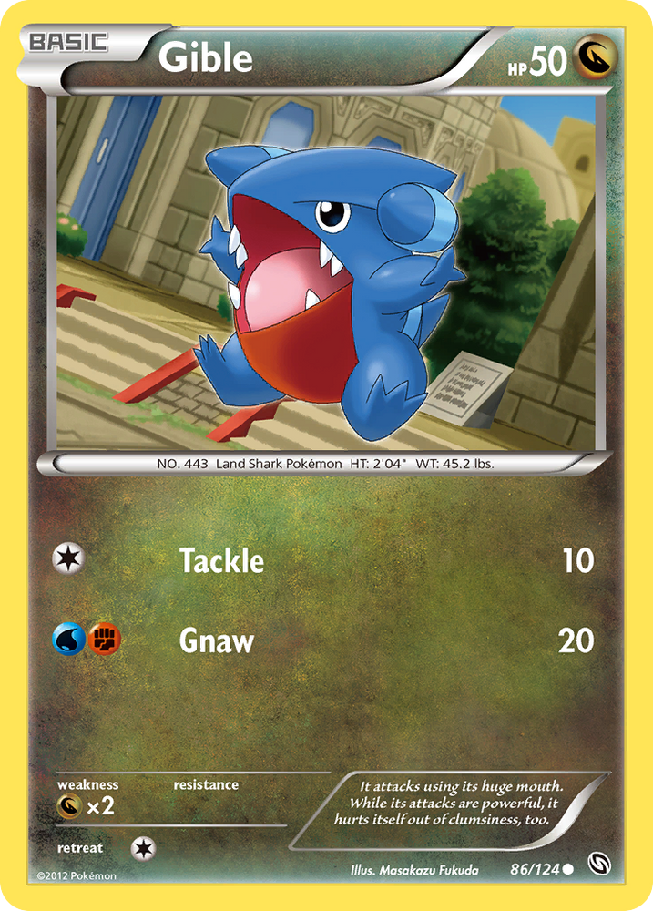 Gible (86/124) [Black &amp; White: Dragons Exalted] 