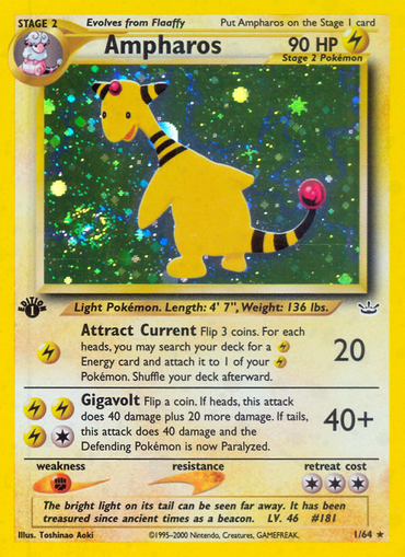 Ampharos (1/64) [Neo Revelation 1st Edition] 