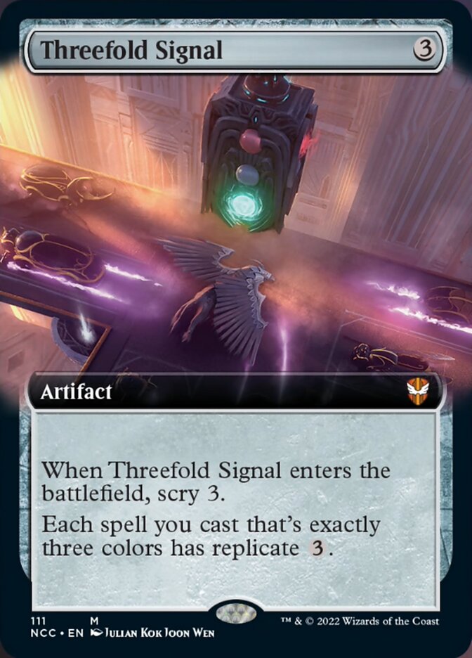 Threefold Signal (Extended Art) [Streets of New Capenna Commander] 