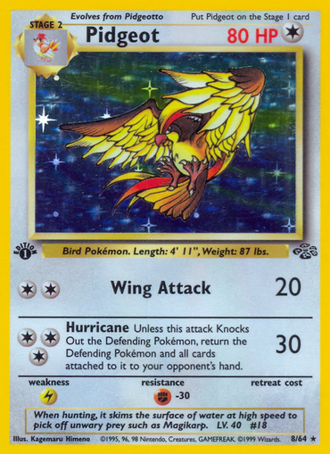 Pidgeot (8/64) [Jungle 1st Edition] 