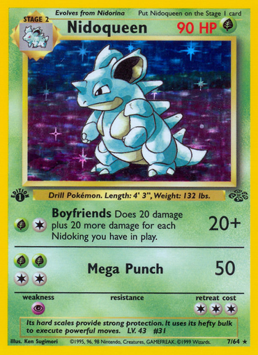 Nidoqueen (7/64) [Jungle 1st Edition] 