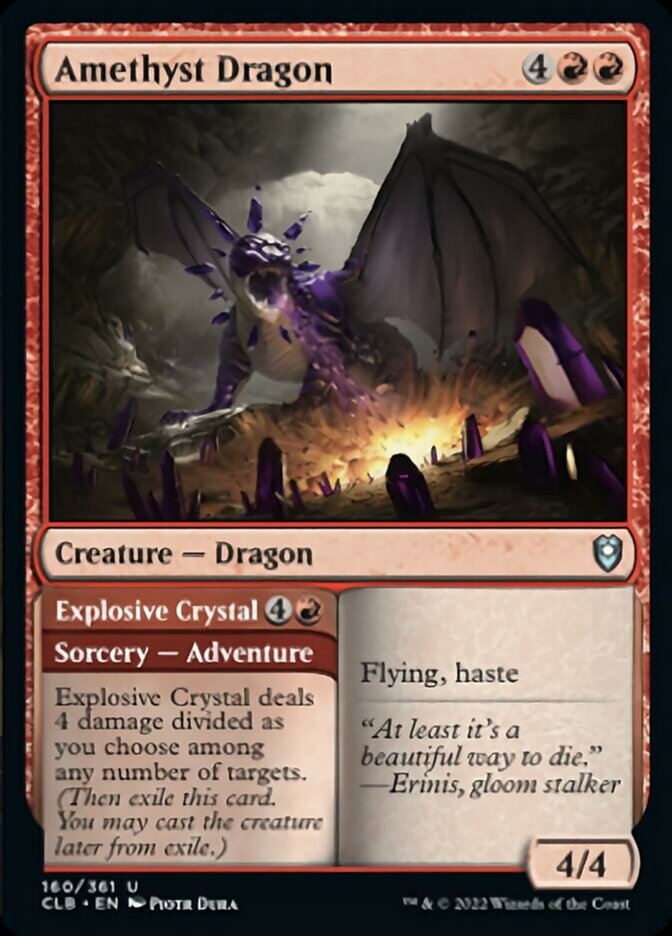 Amethyst Dragon // Explosive Crystal [Commander Legends: Battle for Baldur's Gate] 