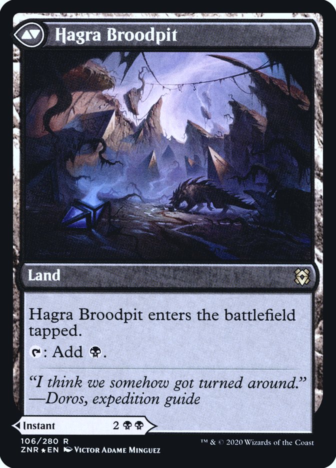 Hagra Mauling // Hagra Broodpit [Zendikar Rising Prerelease Promos] 