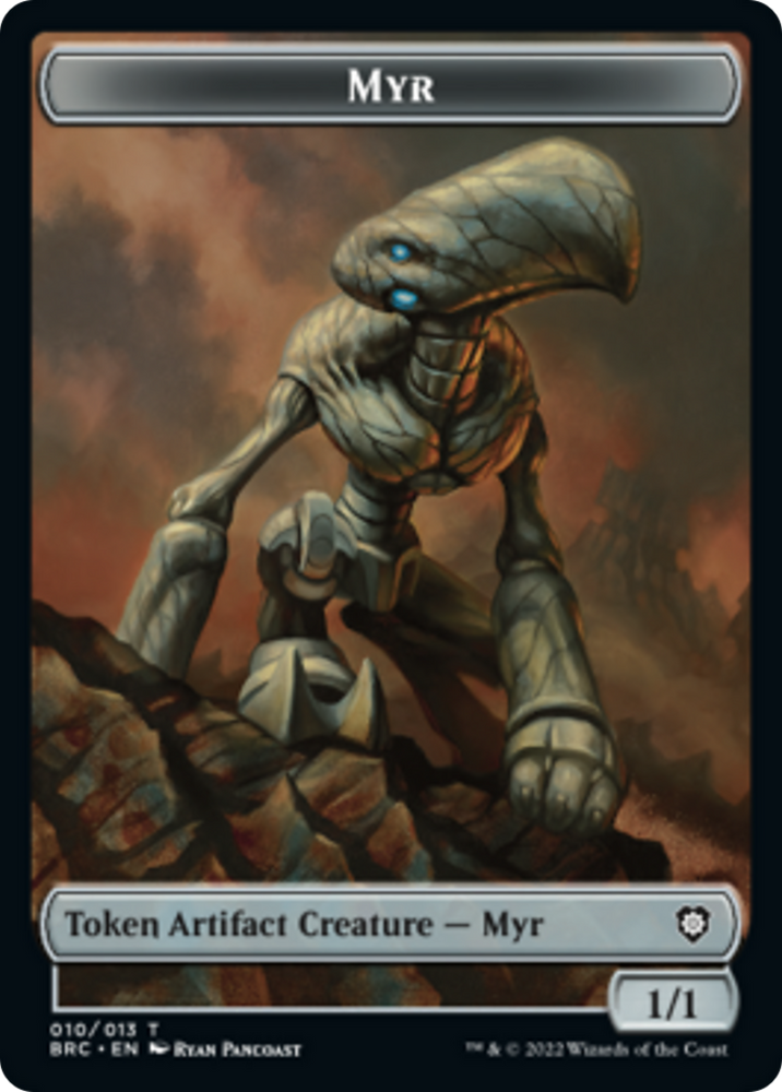Myr // Powerstone Double-Sided Token [The Brothers' War Commander Tokens] 