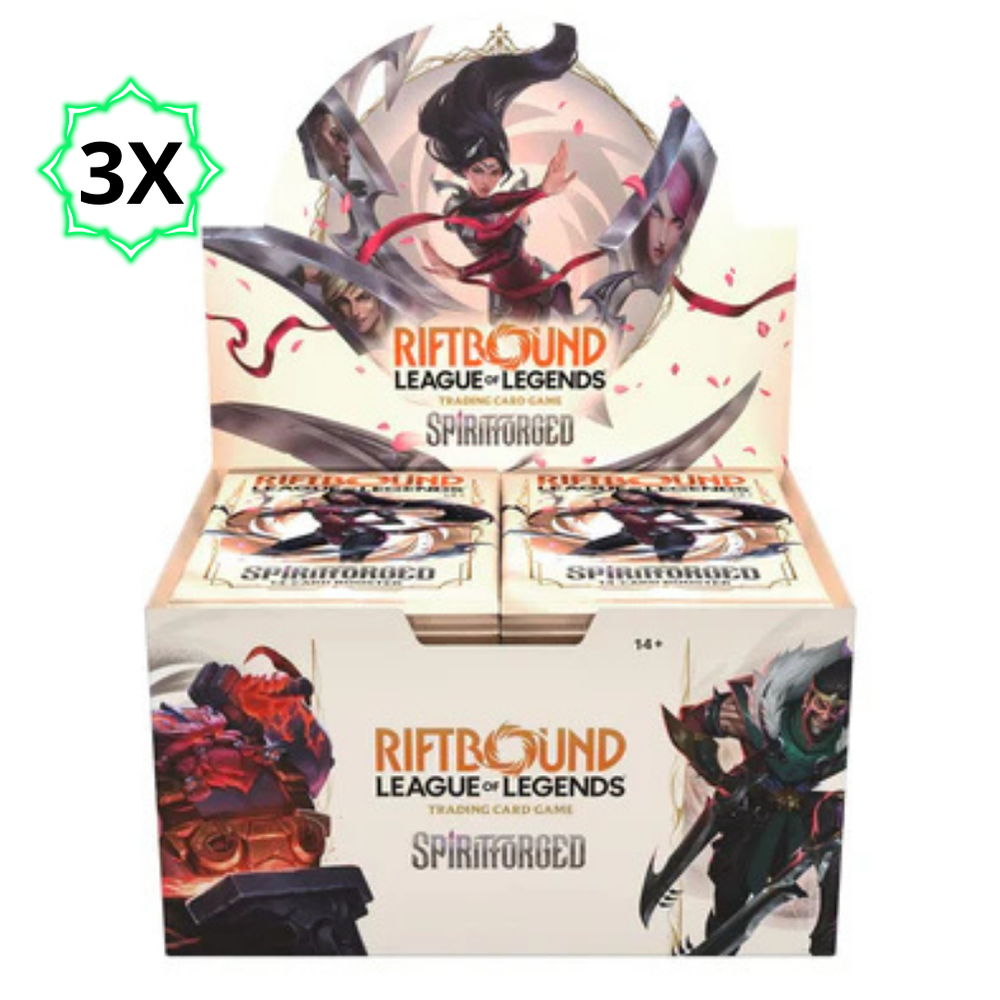 3X Riftbound - League Of Legends TCG Spiritforged - Booster Box